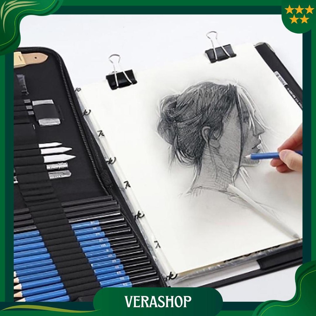 

33Pcs/Set Sketch Pencil Pisau Penghapus Dan Pensil Gambar Untuk Keperluan Sekolah Pencil Drawing Set Promo