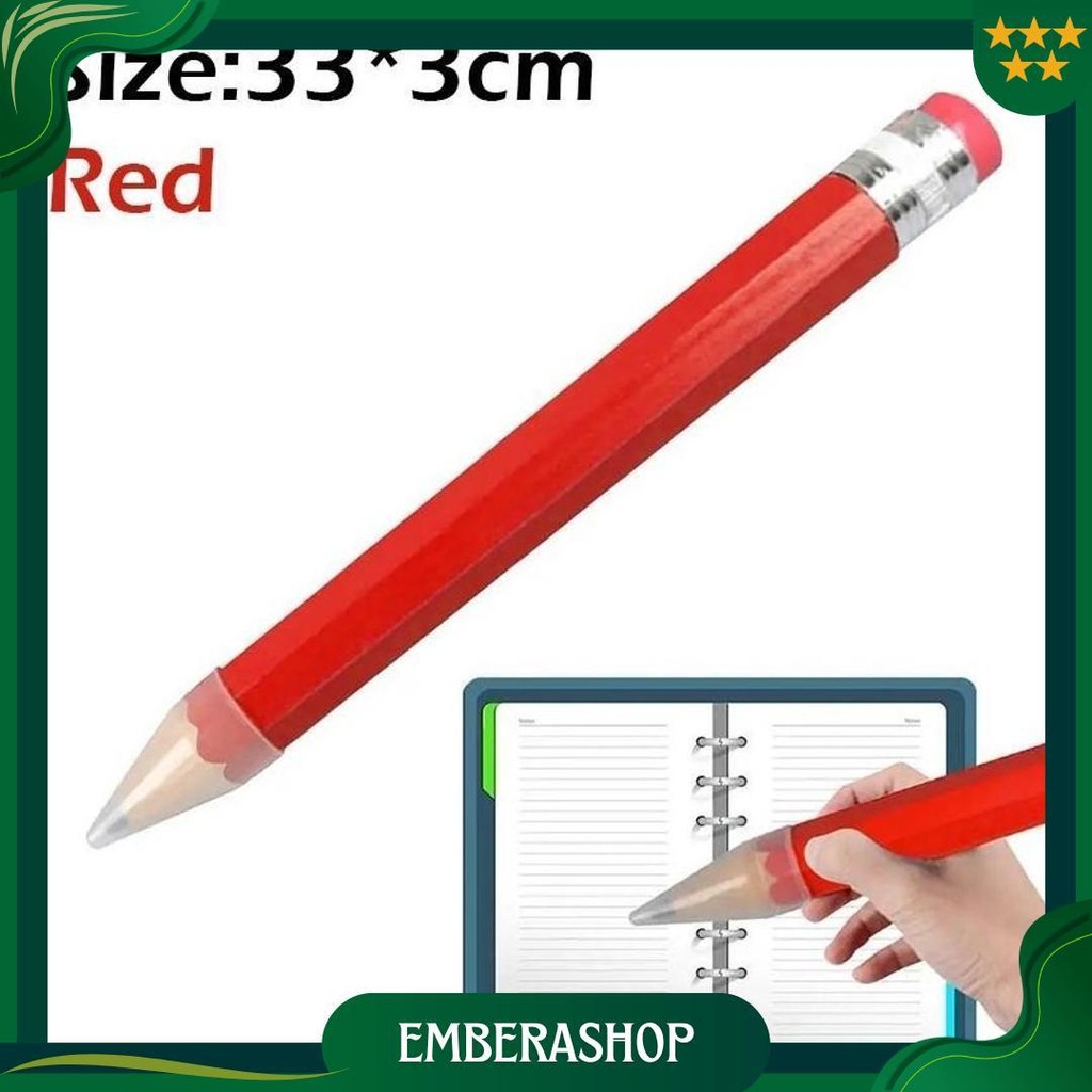 

Gagalu Pensil Jumbo Besar 33Cm Mainan Pencil Pensil Jumbo Hiasan Photo Kado Promo Puncak