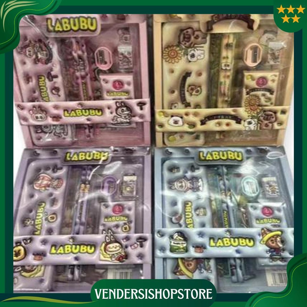 

Study Set 8015 Labubu Capybara Stationery Set Set Alat Tulis Karakter Viral Best Seller
