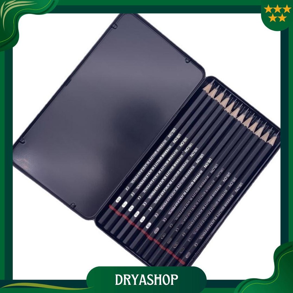 

12 Pcs Pensil Gambar Sketsa Set Lengkap 2H H F B Hb 2B 3B 4B 5B 6B 7B 8B Charcoal Pencils Set Promo