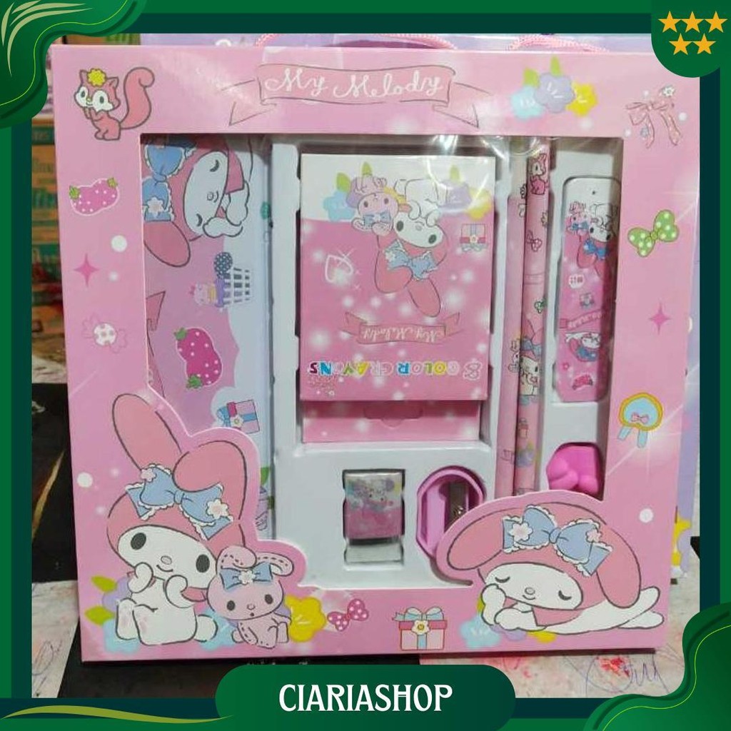 

1 Set - Paket Alat Tulis /Stationery Set Study Kuromi/ Melody/Cinnamoroll Promo 4.4