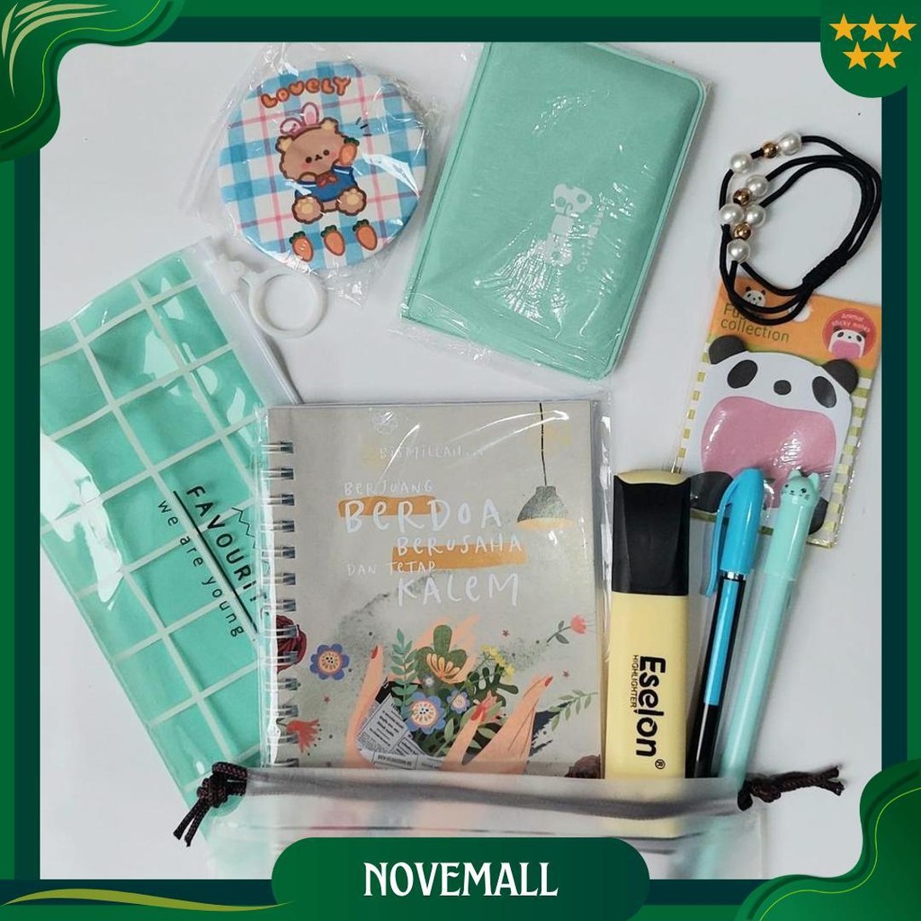 

(10 Pcs/Pack) Paket Alat Tulis 10In1 /Kado Siswa Murid/ Alat Tulis Set /Kado Lucu/ Hampers Kado Unik Gratis Ongkir