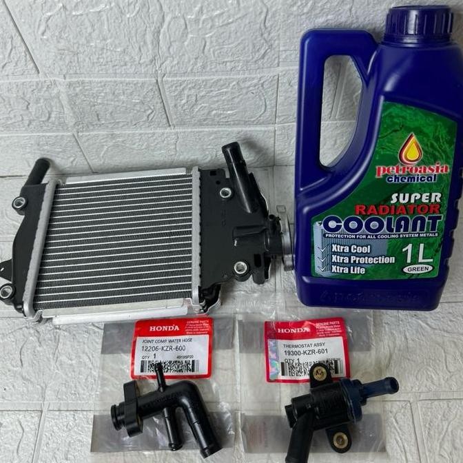 Promo Paket Radiator (KZR)+AirRadiator+Termostat+Selang Buat Motor Vario 125 Techno, Vario 125 Cbs, 