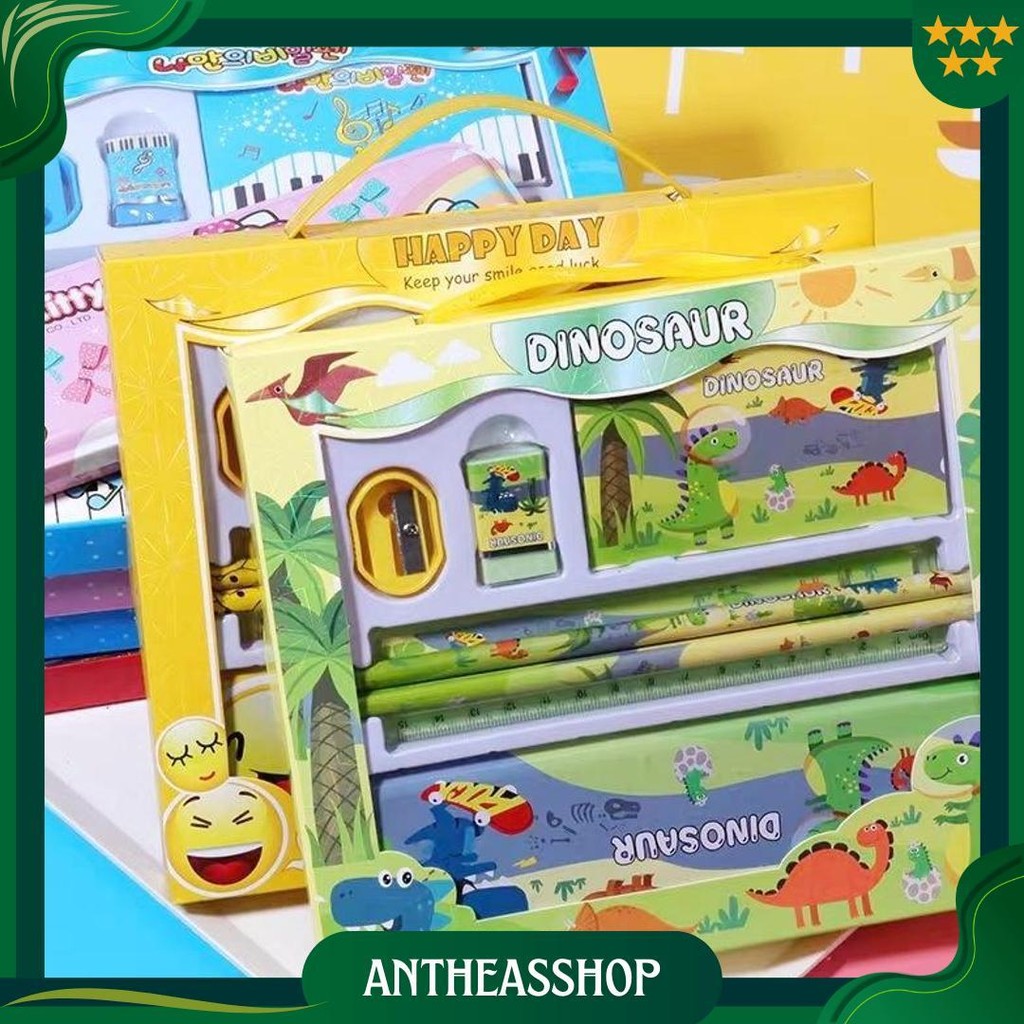 

Voova Set Kotak Pensil/ Set Box Hadiah Anak/ Set Stationery Alat Tulis Kotak Pensil Karakter Lucu Ori