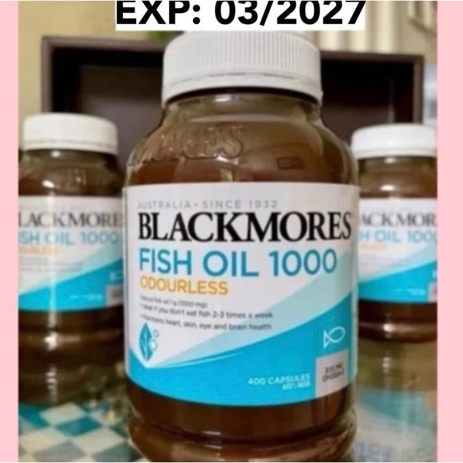 Blackmores Fish Oil 1000mg Odourless Fish Oil 1000mg Omega 3 Minyak Ikan TEG