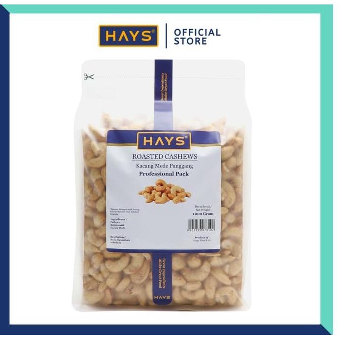 

HAYS Kacang Mede Panggang 1 KG Mete Mente / Roasted cashew 1 KG IQB