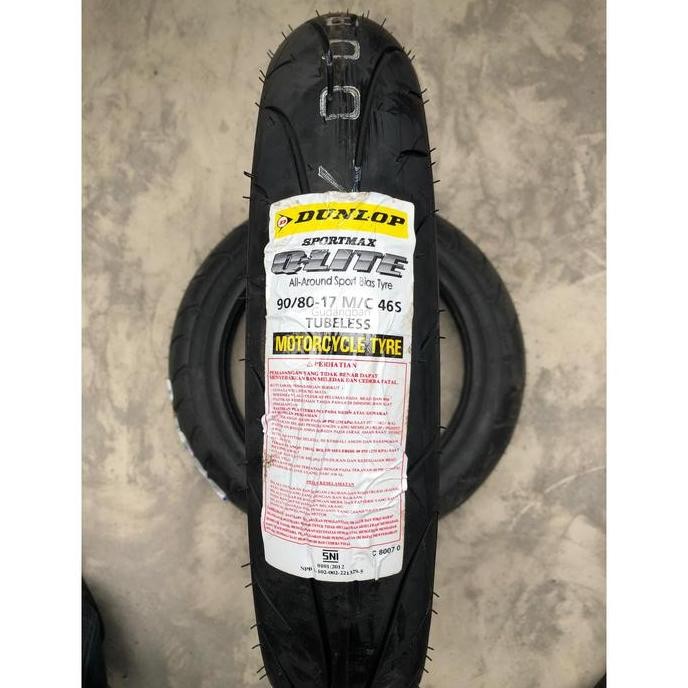 Promo Dunlop Sportmax Qlite 90 80 17 Ban luar motor bebek Tubeless FREE PENTIL RING 17 COD