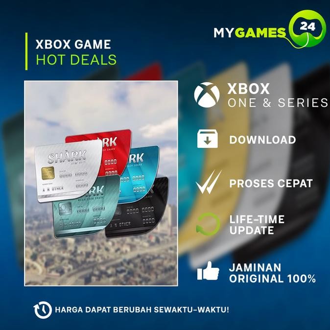 Gta Online Cash Card Xbox One Series X|S Redeem Original Dan Terpercaya