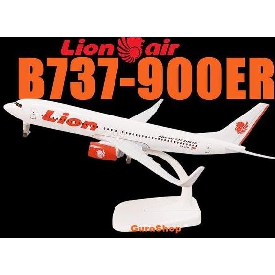 Miniatur Pesawat Boeing B737-300Er Lion Air Diecast Medium Airplane