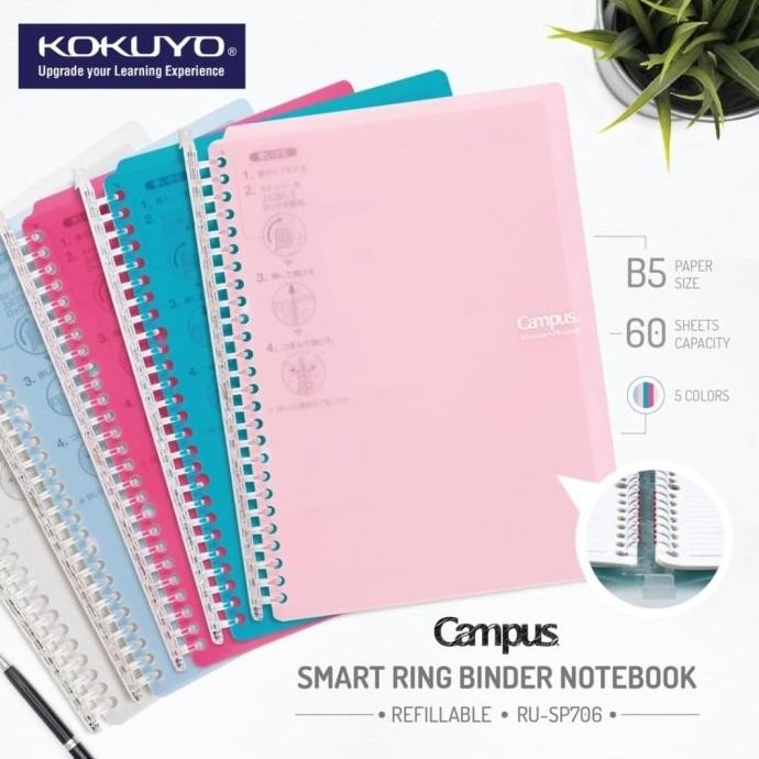 

Kokuyo Smart Ring Binder Muat 100 Lembar L-Sp706 Original Dan Terpercaya