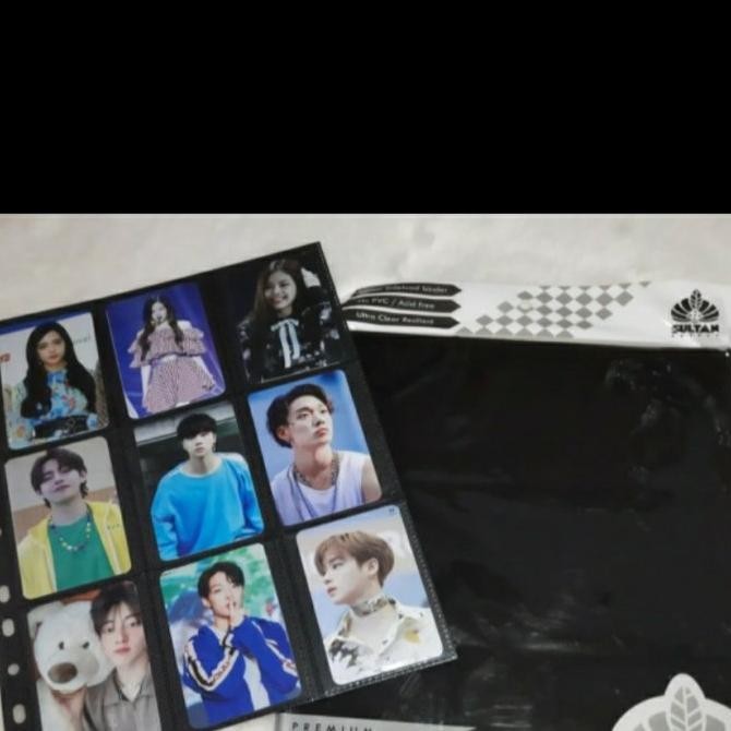

18Pocket Page Binder Sultan Premium For Mtg Pokemon Kpop Isi 25 Black Original Dan Terpercaya