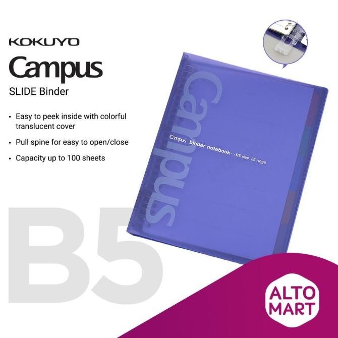 

Kokuyo Campus Slide Ring Binder B5 Loose Leaf Notebook Original Dan Terpercaya