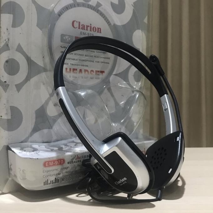 HEADSET STEREO WITH CROPHONE CABEL CLARION EM-970