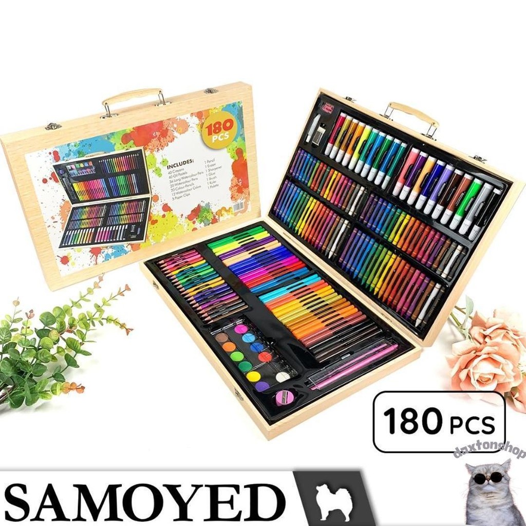 

Peralatan Gambar Warna Lukis / Krayon / Spidol / Pensil Warna / Cat Air Padat / Cake / Blocks / Solid Kotak / Koper Kayu / Inspiration Art Set Samoyed Inss-180 Murah