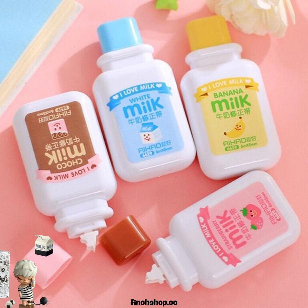 

Tipe X Bentuk Botol Susu/ Tipe X Warna Putih Lucu/ Correction Tape Cod