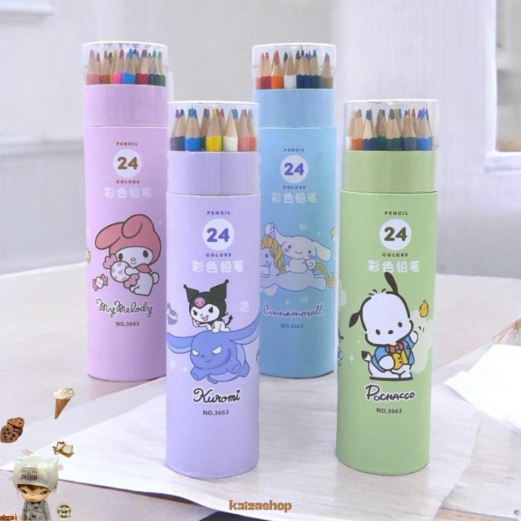 

(12/24Warna) Pensil Warna Tabung / Pencil Warna Color Tube 12/24 Warna Murah