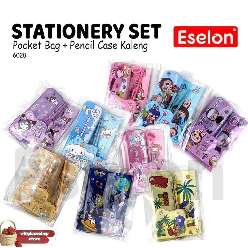 

8In1 Stationery Set Mika 6028 /Paket Alat Tulis Ziplock Karakter Sale
