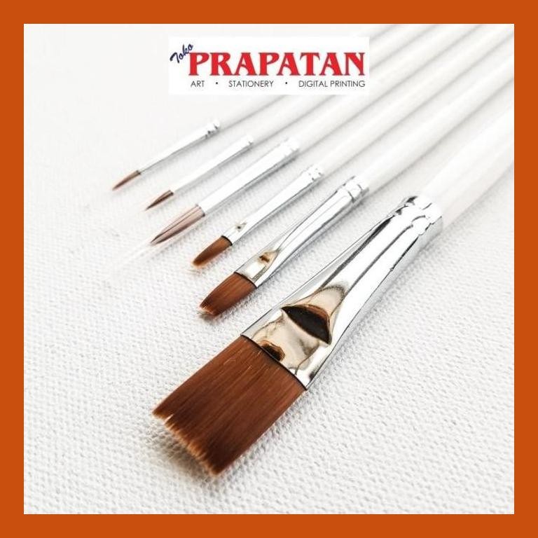 

[ PERALATAN LUKIS / GAMBAR ] KUAS LUKIS V-TEC SET 6 PCS VT210/6 / V-TEC PAINT BRUSH SIAP KIRIM