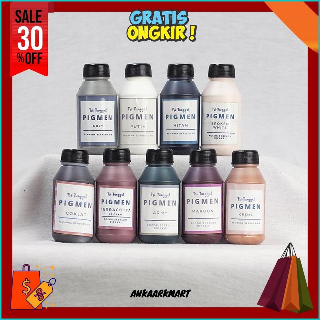 

Pigmen 60Gr Besar Pewarna Sablon Cat Tembok Clay Semen Slime Squishy Basis Air Pigment Pewarna Pigment Color Colour Bundle Slime Waterbased Tie Dye Pigment Drawing Warna Warni Air Cair Cairan Liquid Paint Kerajinan Prakarya Crafting Tri Tunggal Malang