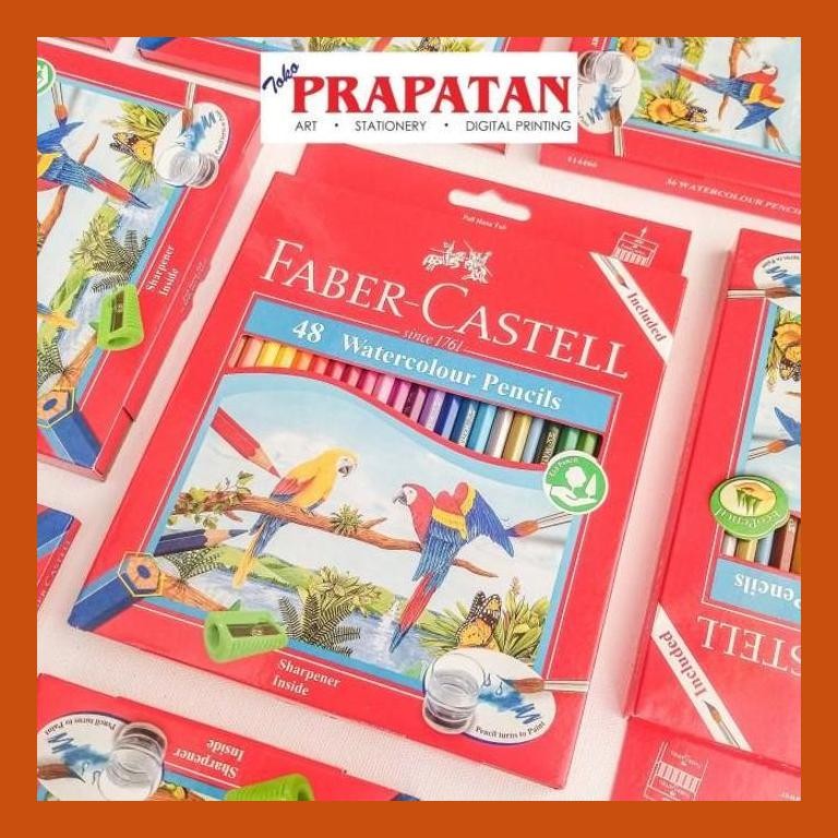 

[ PERALATAN LUKIS / GAMBAR ] PENSIL WARNA FABER CASTELL WATER COLOUR 48 WARNA PACKING AMAN