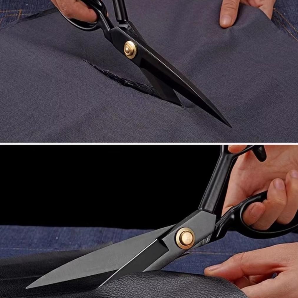 

VIRAL Gunting Potong Kain Butterfly Original Hitam Bahan Baja Mangan Galvanis 8" / 9" / 10" Professional Tailor Scissors dgh-43