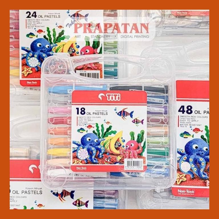

[ PERALATAN LUKIS / GAMBAR ] TITI OIL PASTEL 12-55C TI-P | CRAYON MINYAK PACKING AMAN