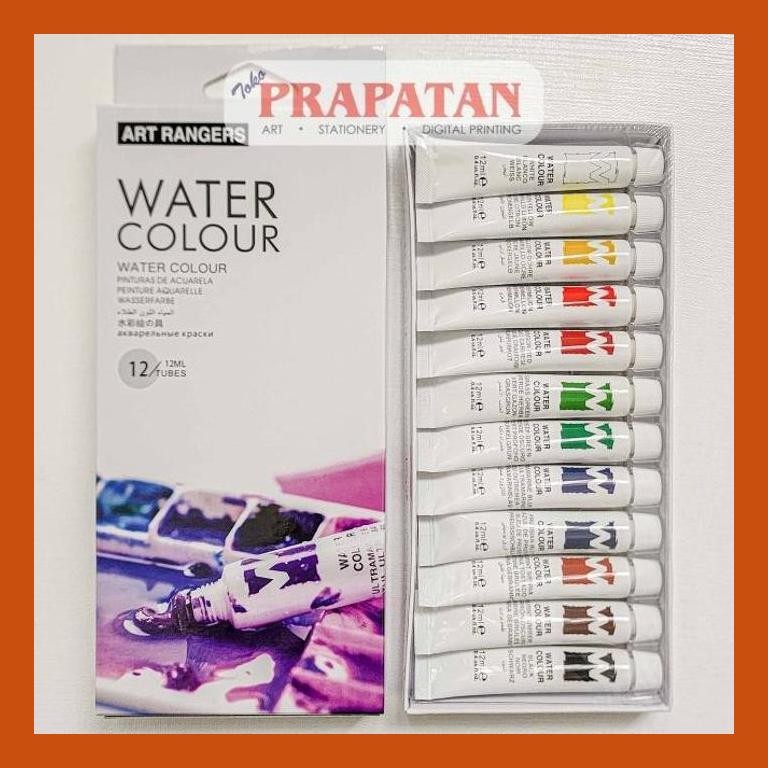 

[ PERALATAN LUKIS / GAMBAR ] ART RANGERS WATERCOLOR SET TUBE 12X12ML | CAT AIR SET COD