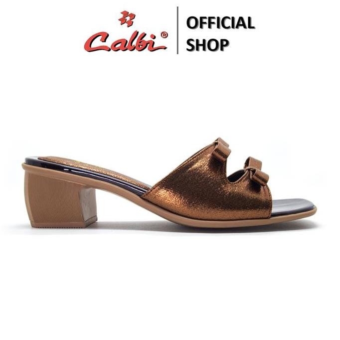 Sandal Wanita Remaja Kekinian Terbaru 2025 Ghb 602 Sandal Block Heels Wanita 5Cm Slip-On Polos Ootd 