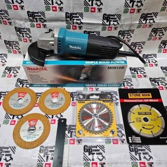 Mesin Gerinda Gurinda Tangan Angle Grinder 4In Makita M0900B M0910B Original Dan Terpercaya
