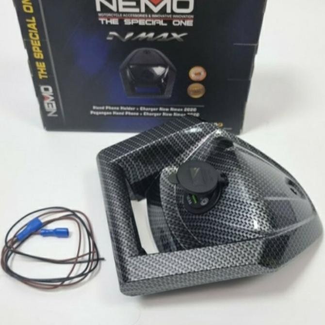 Cover Stang Plus Bracket Holder Hp Dan Charger Nmax 2020 2021 Nemo Original Dan Terpercaya