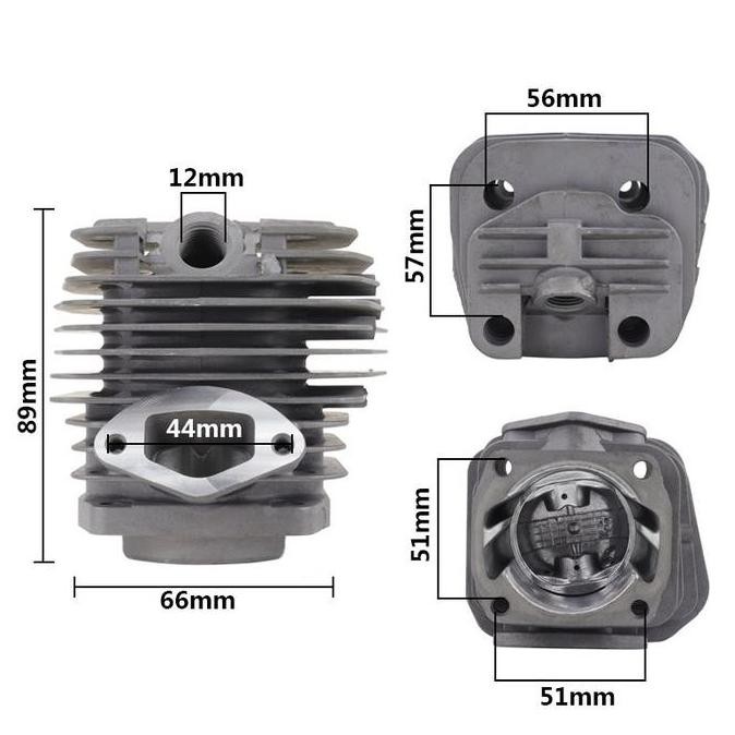TURBO 5800 CYLINDER BLOCK BLOK BORING MESIN CHAIN SAW SENSO SINSO MINI 58 CC TANIKA / CYLINDER BLOCK
