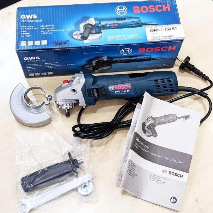 Mesin Gerinda Tangan Bosch Gws7-100Et Grinda Gws 7 100Et Angle Grinder Original Dan Terpercaya