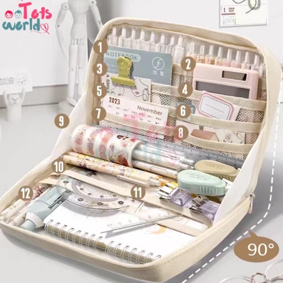 

Ht-12 Tempat Pensil Alat Tulis Kreatif Multifungsi Tas Perlengkapan Kantor Dan Anak Sekolah | Kotak Pensil Perlengkapan Kantor Stationary Bag