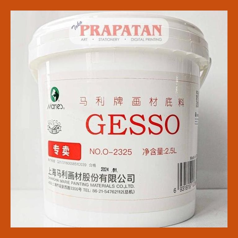

[ PERALATAN LUKIS / GAMBAR ] MARIES GESSO 2500ML O-2325 | MEDIUM KANVAS COD