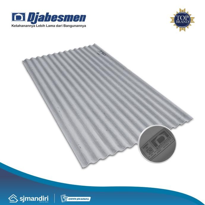 Asbes Asbes Djabesmen 14 Gelombang Kecil (K200) Lebar 1050mm Tebal 4mm gol