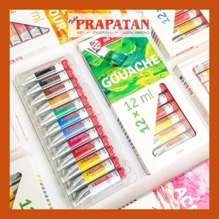 

[ PERALATAN LUKIS / GAMBAR ] TALENS GOUACHE COLOURS SET 12X12ML / CAT GOUACHE TALENS GOOD QUALITY