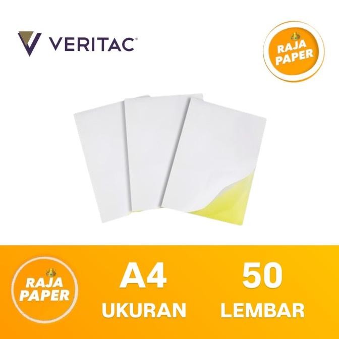 

Kertas Sticker HVS Ukuran A4 50 Lembar By VERITAC ( 210 Mm x 297 Mm ) / ( 21 Cm x 29.7 Cm ) 50 Lbr / 50 Pcs Stiker Doft Doff Matte