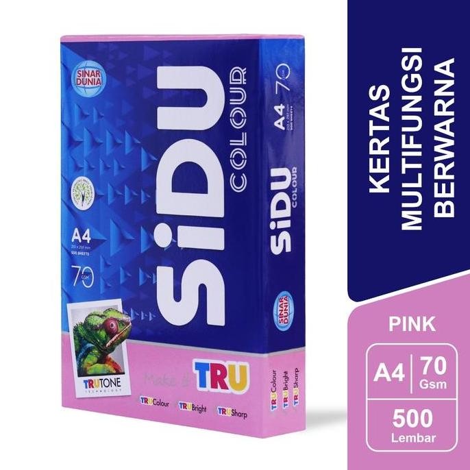 

SiDU Kertas Fotocopy Warna Pink 70 GSM A4 1 RIM - SDU CLR 70 A4 170