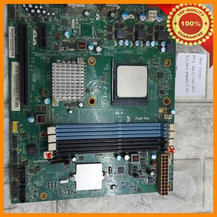[snc] mobo acer x3450 da880l-nadia mb am3 lga 1150 ddr3 + amd phenom ii x4 bergaransi