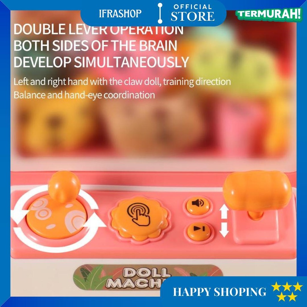 Babycolor Claw Machine Mini / Mesin Capit Boneka Mini Seperti Time Zone Dengan Musik Dan Lampu D Pro