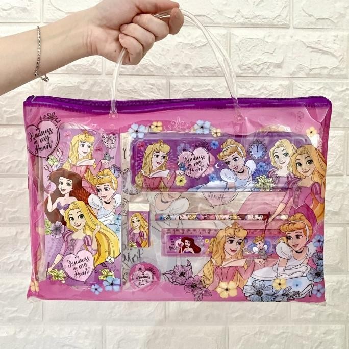 

TERBARU - Stationery Set w Bag Disney Princess Original
