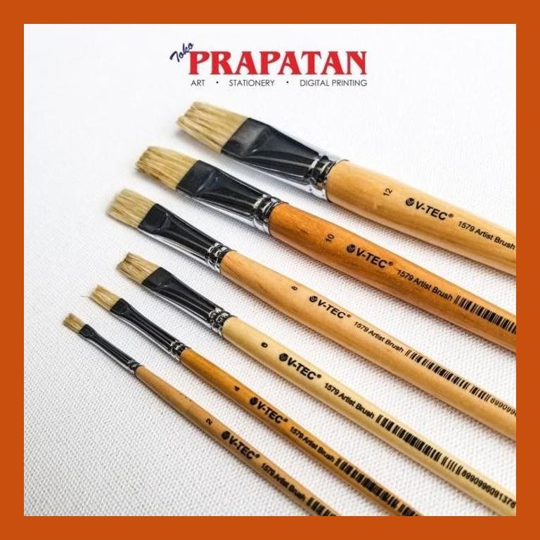 

[ PERALATAN LUKIS / GAMBAR ] KUAS LUKIS V-TEC 1579 SET 6 PCS / PAINT BRUSH SET SIAP KIRIM