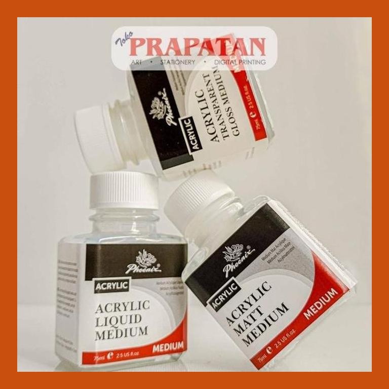 

[ PERALATAN LUKIS / GAMBAR ] PHOENIX ACRYLIC MEDIUM 75ML | MEDIUM CAT AKRILIK SIAP KIRIM