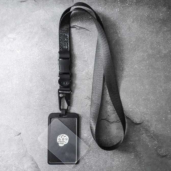 

TERBARU - BLACKWING - BDS Double function lanyard ID card Holder keychain