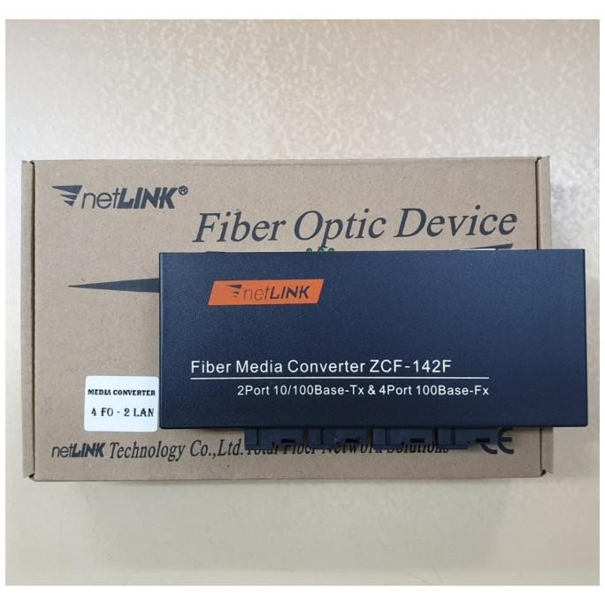 FIBER MEDIA CONVERTER 4 FO TO 2 LAN