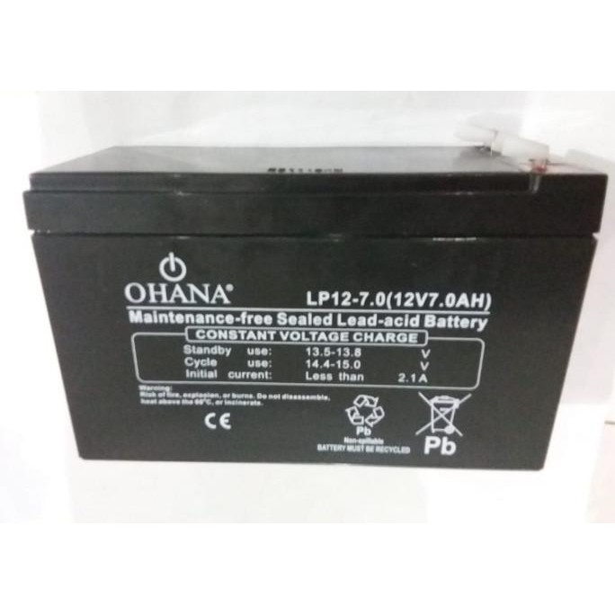 TERMURAH - 710042 Battery OHANA 12V7AH Sealed Lead Acid Aki