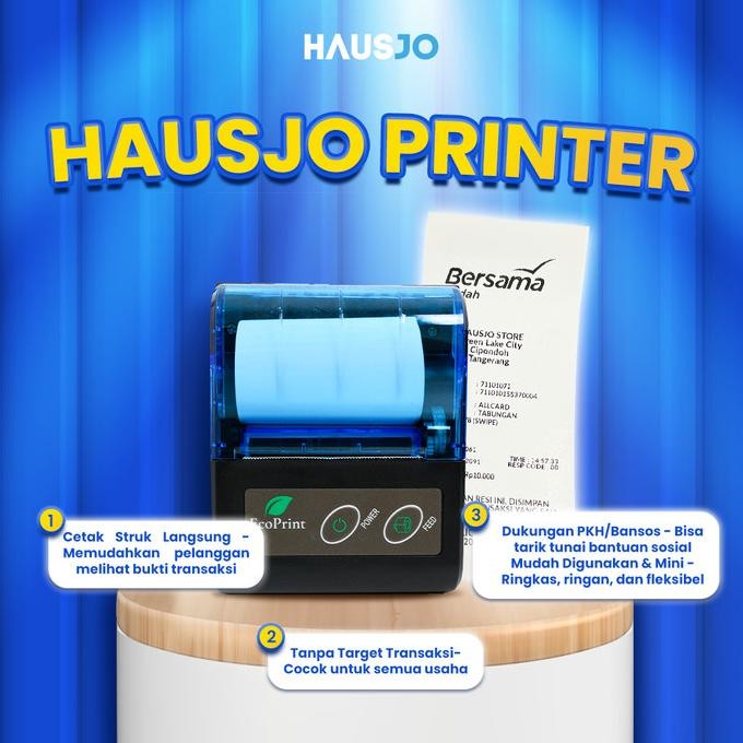 MESIN PRINTER STRUK MINI ATM BLUETOOTH - PORTABLE & PRAKTIS 1204T