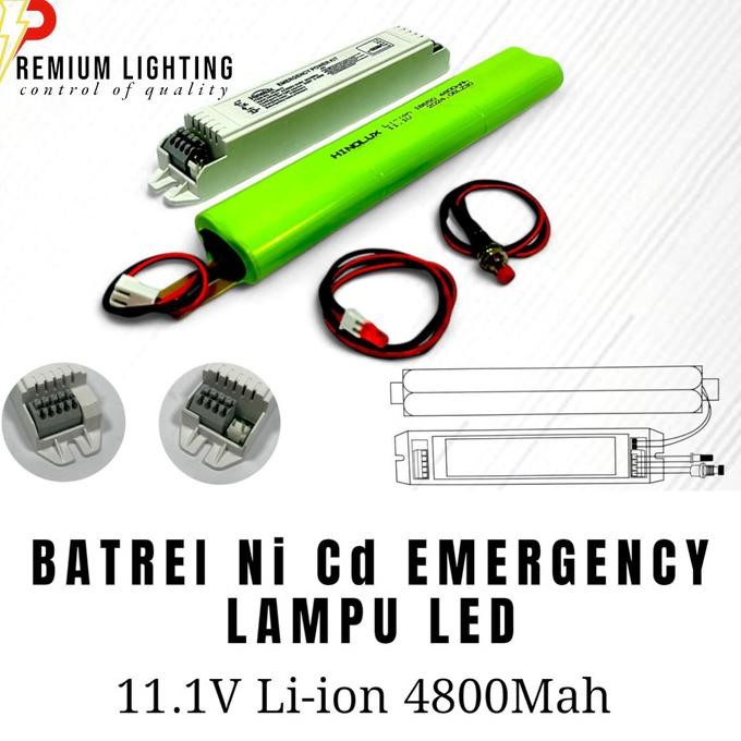 BATERAI NICAD POWER PACK EMERGENCY LAMPU LED 2W-50 WATT BATREI BATTERY 1204T