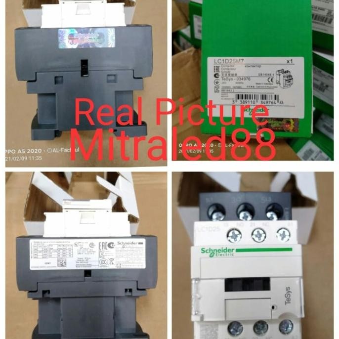 Miliki Kontaktor Lcid 25 Schneider Lcid25/Lcid25M7 Contactor 220V Telemecaniq