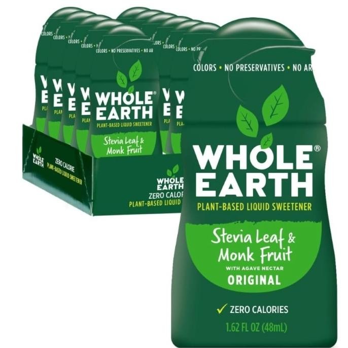 

Whole Earth Stevia & Monk Fruit Liquid Sweetener Original 48 ml -_inky l